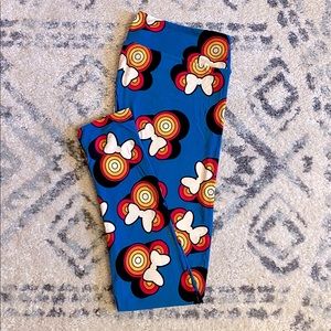 NEW RARE Disney Minnie Mouse Vintage LuLaRoe Curvy Leggings TC Retro Rainbow